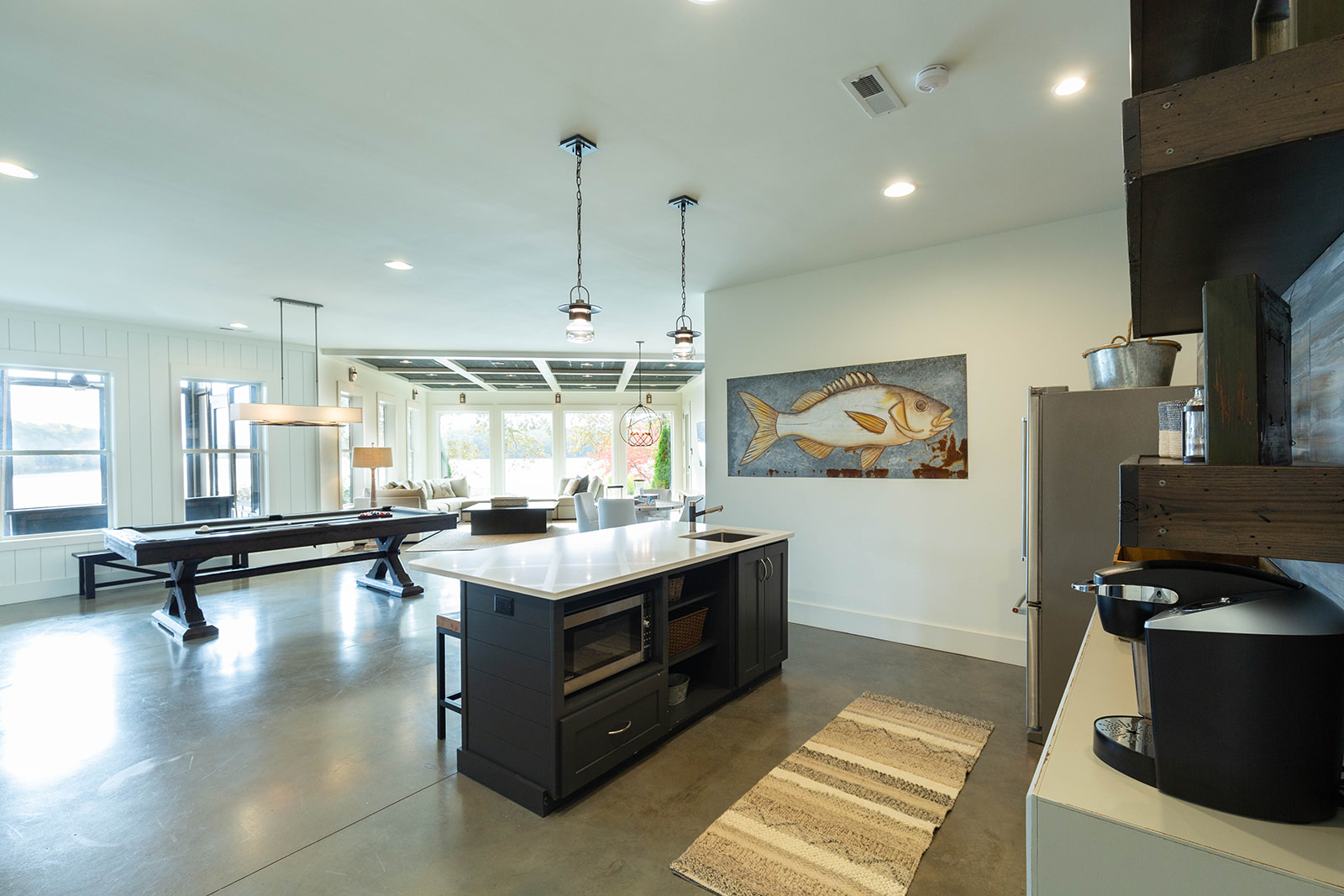 Lower level living area